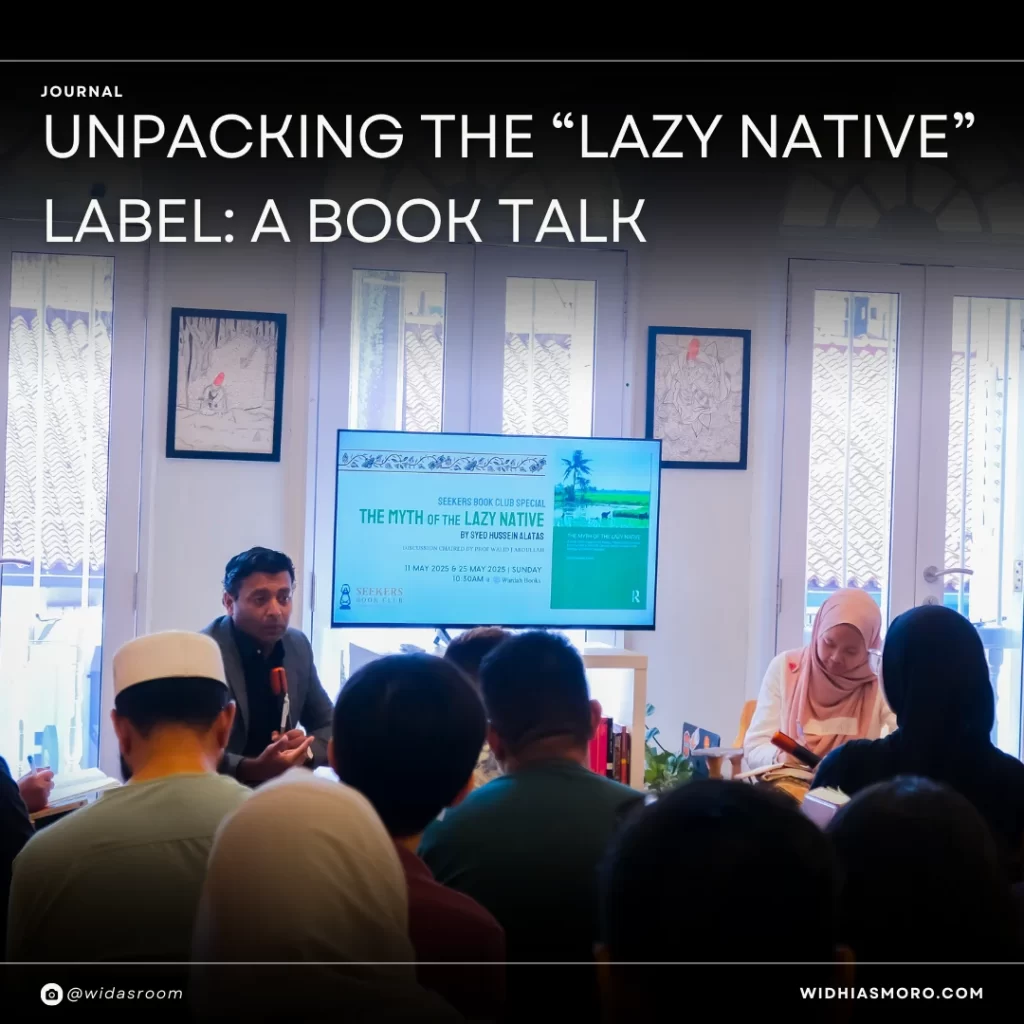book club discussion with a professor speaking